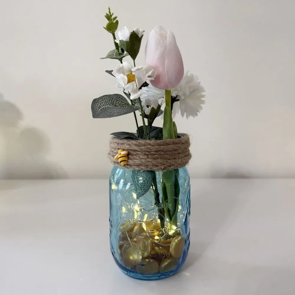 Handmade Mini Honey Bee Faux Floral Arrangement Centerpiece Baby Shower
